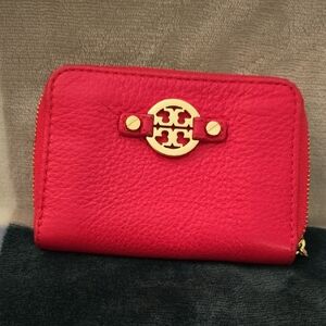 Tory Burch Vibrant Red Leather Wallet